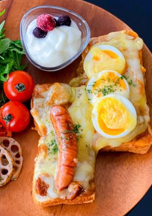 残り物アレンジ☆カレーチーズトースト-レシピのメイン写真