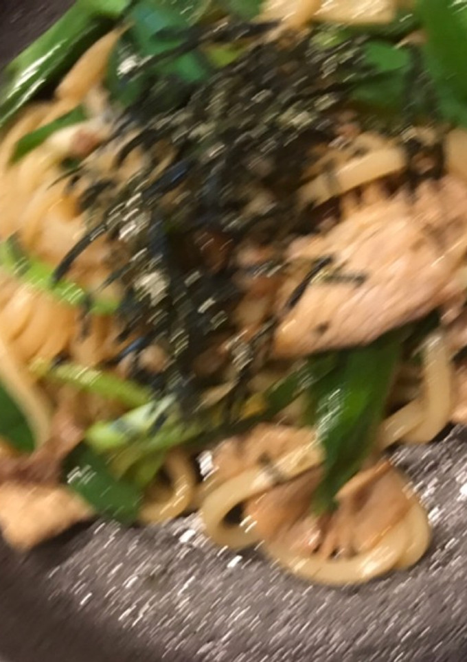 簡単美味しい九条ねぎ焼きうどん-レシピのメイン写真
