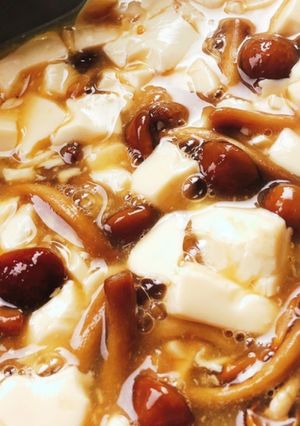 温冷どちらもイける常備菜❤簡単なめこ豆富-レシピのメイン写真
