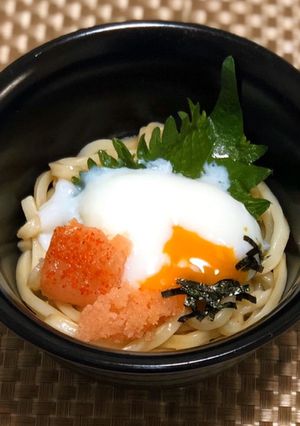 作り方①だけ！火使わない！明太釜玉うどん-レシピのメイン写真