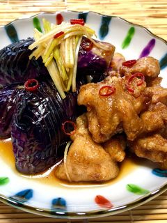 酸味が美味しい!茄子と鶏モモ肉の南蛮漬け-レシピのメイン写真