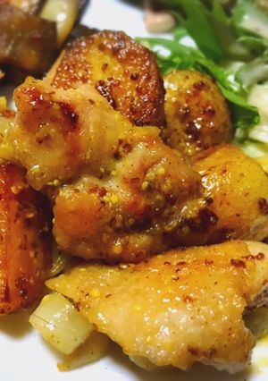 鶏肉と新じゃがの蜂蜜マスタード炒め-レシピのメイン写真