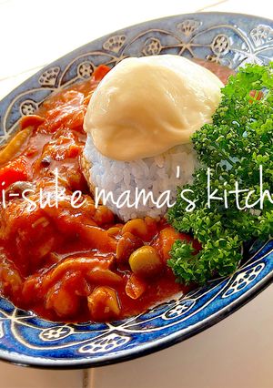 夏野菜❤ﾓｯﾂｧﾚﾗトマトチキンカレーஐ-レシピのメイン写真