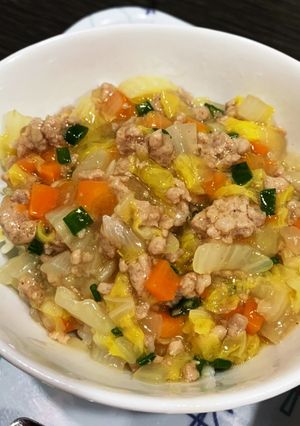幼児食＊野菜とひき肉の中華あんかけ-レシピのメイン写真