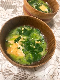 ほうれん草の味噌汁-レシピのメイン写真