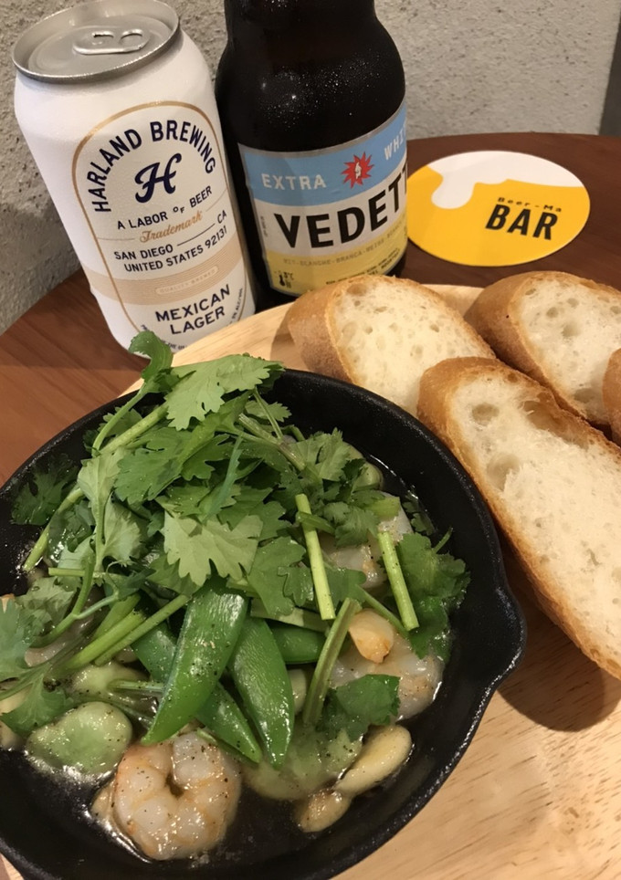 簡単つまみ！空豆と海老のタイ風アヒージョ-レシピのメイン写真