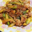 アスパラと豚バラ肉のオイスターソース炒め