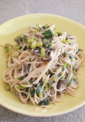 アマランサス豆乳でたらこクリーム風パスタ-レシピのメイン写真
