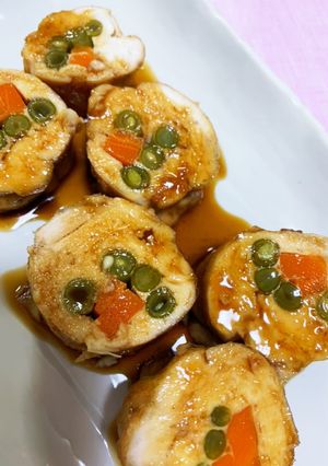 カラフル野菜鶏肉巻き-レシピのメイン写真