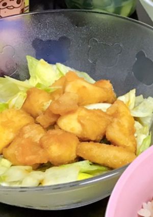 ささみとレタスのポン酢あえ-レシピのメイン写真