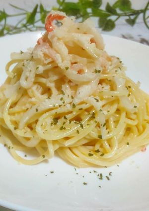 革命的カニカマ大根マヨチーズパスタ-レシピのメイン写真