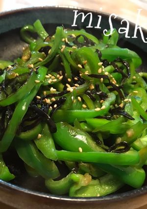 あっという間の塩昆布ピーマン炒め☆-レシピのメイン写真
