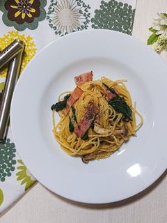 簡単!ほうれん草とキノコの和風パスタ-レシピのメイン写真