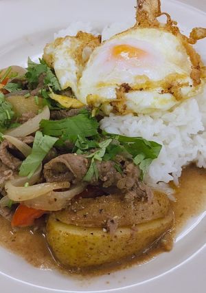 ペルー料理ポテト･牛肉炒めロモサルタード-レシピのメイン写真