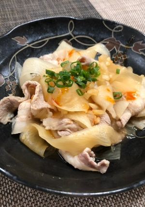 ☆豚バラ大根のニンニク醤油和え♪-レシピのメイン写真