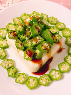 簡単!オクラと豆腐の冷菜-レシピのメイン写真