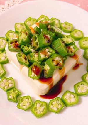 簡単！オクラと豆腐の冷菜-レシピのメイン写真