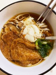どん兵衛風?月見きつねうどん-レシピのメイン写真