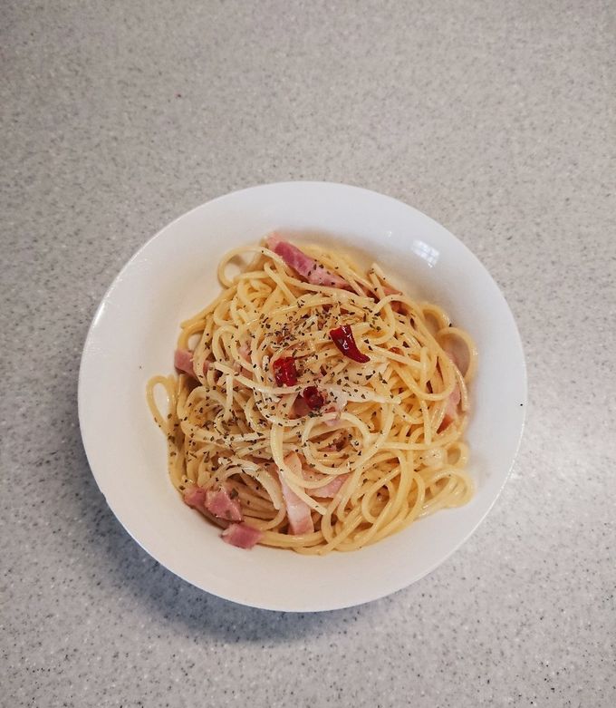 ベーコンたっぷりペペロンチーノ-レシピのメイン写真