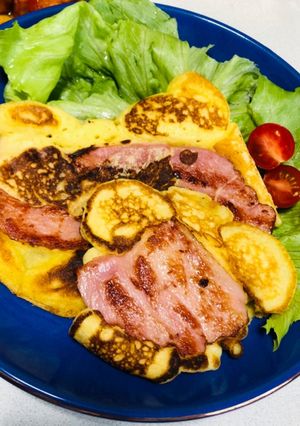 アメリカ流!ベーコンストリップパンケーキ-レシピのメイン写真