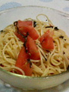 冷製パスタ~トマトと青しそで~-レシピのメイン写真