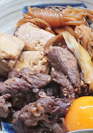 皿盛りすき焼き-レシピのメイン写真