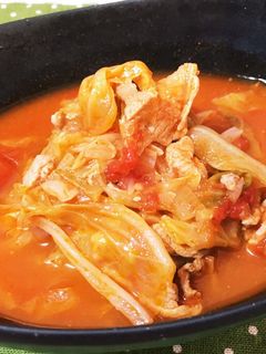 春キャベツと新玉ねぎのトマト煮-レシピのメイン写真