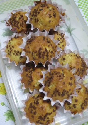簡単♪バナナとチョコのミニカップケーキ-レシピのメイン写真