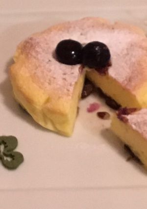 ♡ラムレーズンバニラチーズスフレケーキ♡-レシピのメイン写真