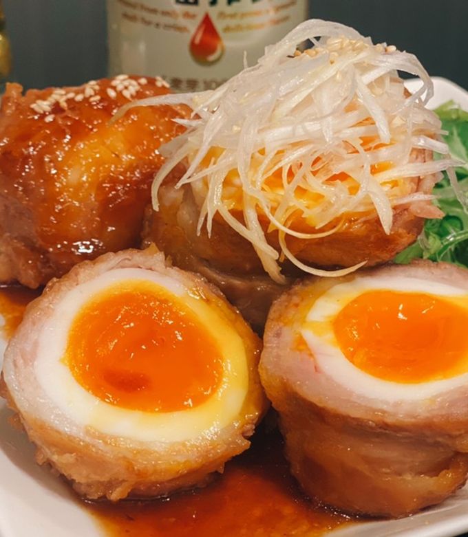 めんつゆで簡単 とろ〜り半熟卵の肉巻き-レシピのメイン写真