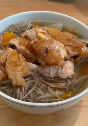 照り焼きチキンのせ蕎麦 まんぷく蕎麦-レシピのメイン写真