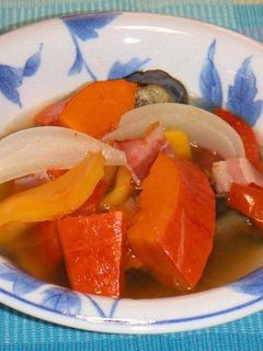 赤かぼちゃと夏野菜の洋風煮-レシピのメイン写真