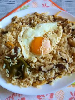 椎茸とあさりの炊き込みご飯のカフェ丼-レシピのメイン写真