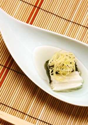 金時草と長芋の酢の物-レシピのメイン写真