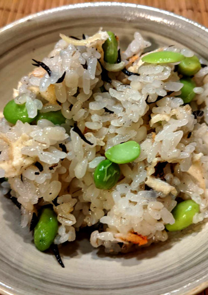 桜エビと枝豆とひじきの炊き込みご飯-レシピのメイン写真