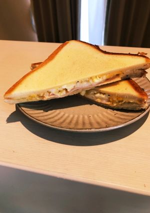 フライパンでハムとチーズのホットサンド＊-レシピのメイン写真