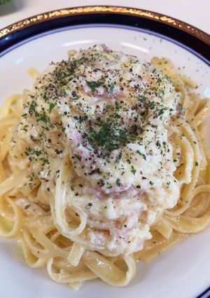 簡単カルボナーラ風クリームパスタ-レシピのメイン写真
