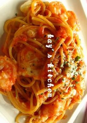 エビとモッツァレラのトマトパスタ-レシピのメイン写真