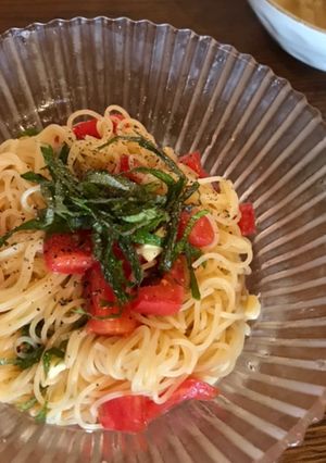 和風冷製トマトパスタ-レシピのメイン写真
