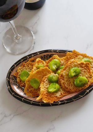 チーズとそら豆だけのパリパリおつまみ-レシピのメイン写真