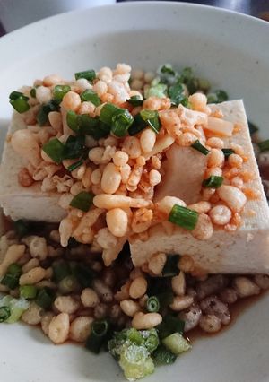 天かすとメンマの冷奴-レシピのメイン写真