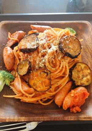 夏野菜のトマトソースパスタ-レシピのメイン写真