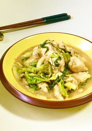 レンジで♪鶏胸肉とキャベツのごまみそ煮-レシピのメイン写真