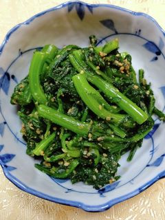 春菊・ほうれん草のごまあえ-レシピのメイン写真