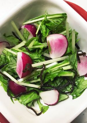 簡単！ラディッシュと水菜の塩昆布サラダ-レシピのメイン写真