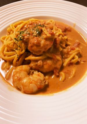 お店の味☆海老のトマトクリームパスタ-レシピのメイン写真
