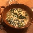 ほうれん草とベーコンと卵のスープ