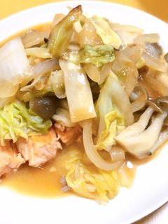 味噌のコク!鮭のちゃんちゃん焼き-レシピのメイン写真