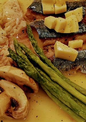 秋刀魚のブールブランソースのチーズのせ！-レシピのメイン写真