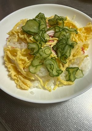 超楽々カニカマ最速ちらし寿司-レシピのメイン写真